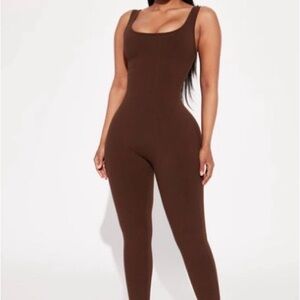 Fashion Nova Chocolate Brown Jumpsuit
